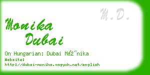 monika dubai business card